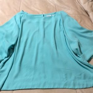 18/20w blue-green blouse